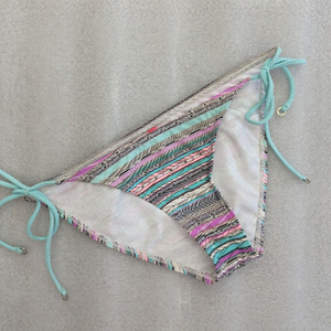 ARDENE pink striped bikini bottom size Small